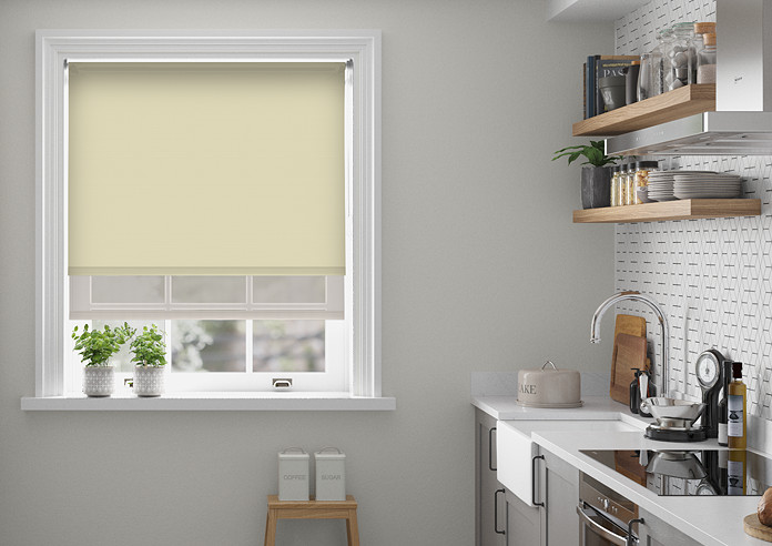 Rimini (Blackout), Ecru & Texen Truffle - Double Roller Blind - Image 3